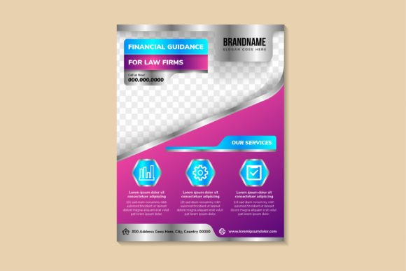 Financial Guidance Vertical Flyer Graphics for Print Templates