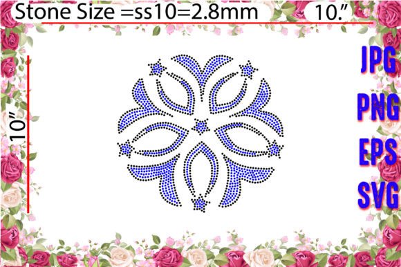Flower Rhinestone Graphics for Handmade Creations