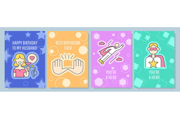 For Him Greeting Card Element Se for Graphic Templates
