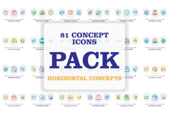 Horizontal Loop Concept Svg Icon Set for Branding and Marketing