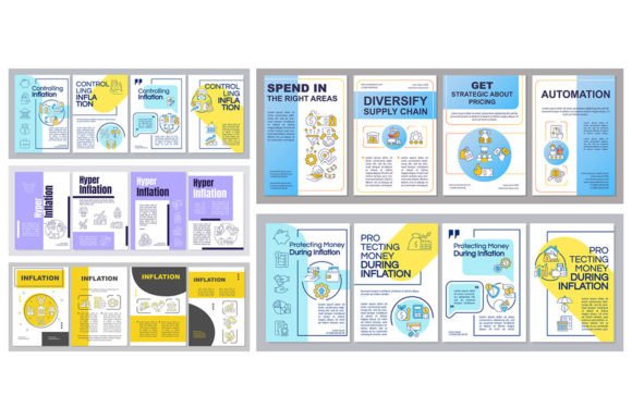 Inflation Brochure Template Set for Graphic Templates
