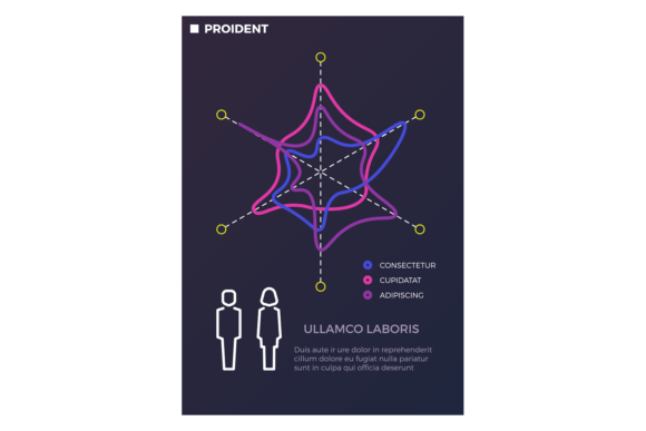 Infographic Flyer with Polar Diagram for Local Business Branding