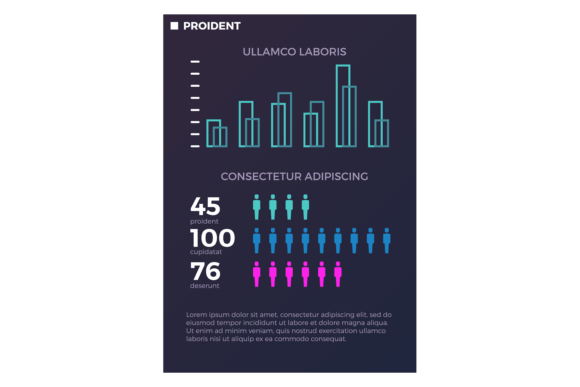 People Distribution Infographic Flyer Template for Graphics and Illustrations