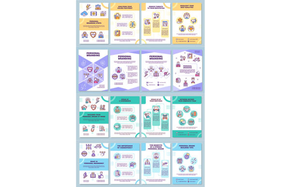 Personal Branding Brochure Template Set for Graphic Templates