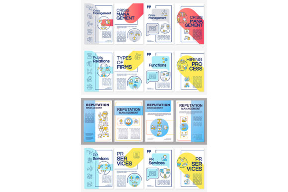 PR Services Brochure Template Set for Graphic Templates