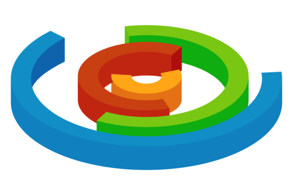 Progress Round Chart Infographic in 3d for Handmade Creations