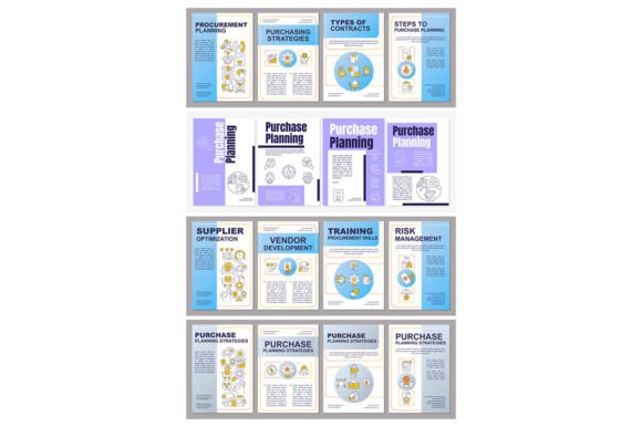 Purchase Strategy Brochure Template Set for Graphic Templates