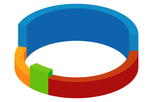 Ring Diagram 3D Isometric Graphic for Blog and Website Use