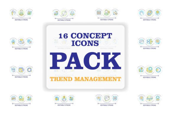Trend Management Svg Loop Concept Icons for Branding and Packaging