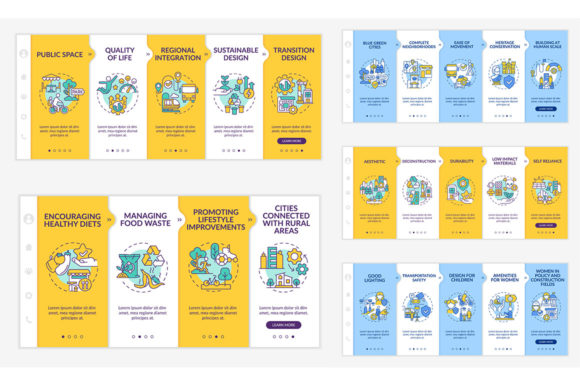 Urban Design Onboarding Template Set for Graphic Templates