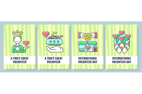 Volunteerism Greeting Cards for Embroidery Projects